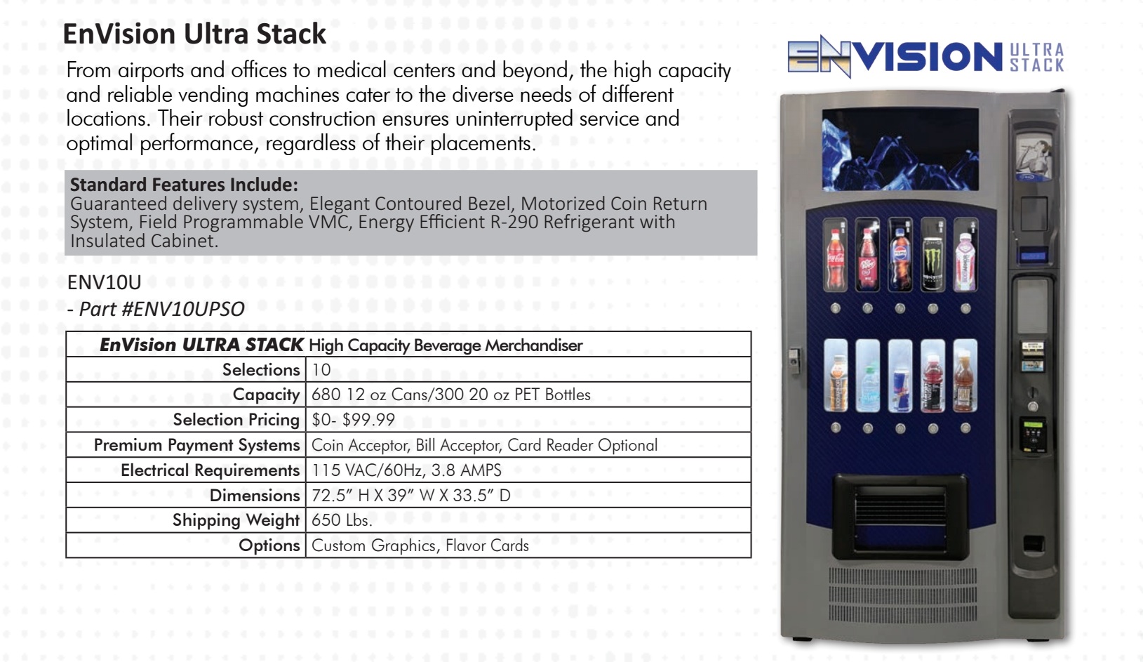 Seaga EnVision Ultra Stack High Capacity Beverage